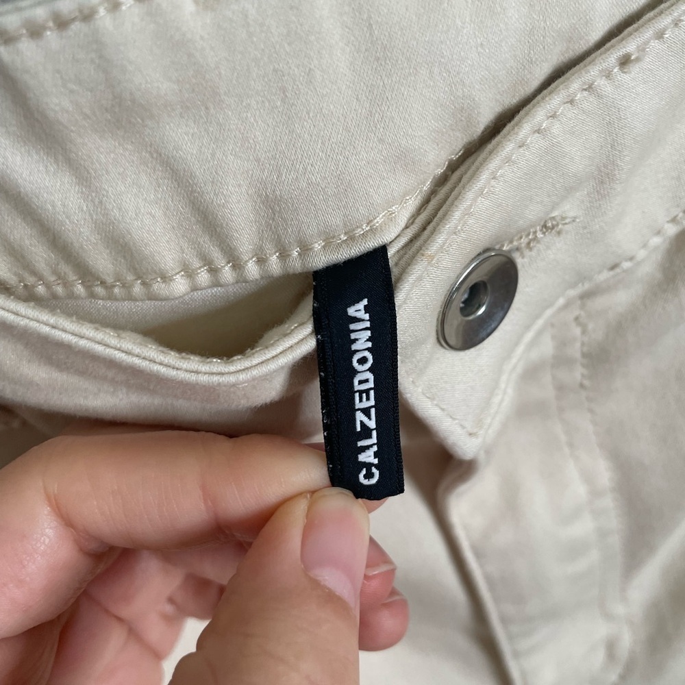 Calzedonia Cream Stretch Straight-Leg Pants